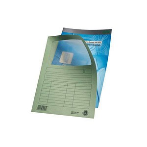 100 LEITZ Dokumententaschen 3950 DIN A4 grün glatt