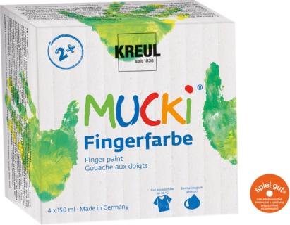 KREUL Fingerfarbe MUCKI, 150 ml, 4er-Set (57600114)