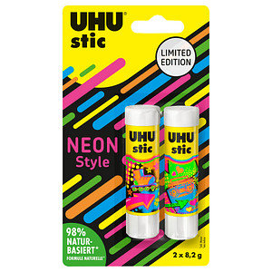 2 UHU Neon Edition Klebestifte 2x 8,2 g