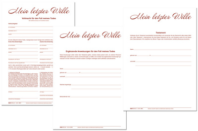 RNK Verlag Vordruck Testament "Mein letzter Wille