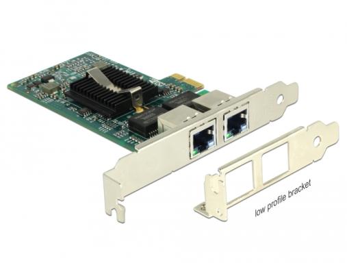  2 x Gigabit LAN - Netzwerkadapter - PCIe 2.0 Low-Prof