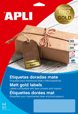 agipa Folien-Etiketten, 38,1 x 21,2 mm, gold