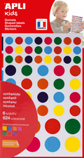 agipa APLI Kids Sticker "Rund", auf Bogen, farbig sortiert