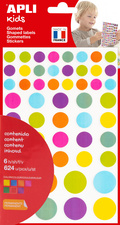 APLI kids Sticker "Rund", Pastellfarben, farbig sortiert