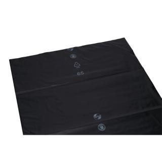 Müllsack  240 Liter, 100 µ, LDPE  schwarz, 650 x 550 x 1350 mm | lose Recycling Material LDPE, Seitenfaltensack, Premium