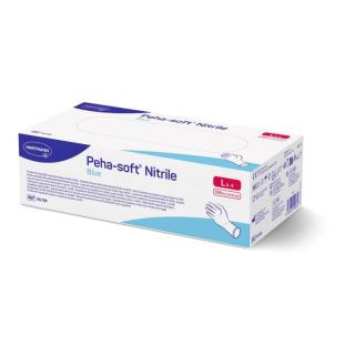 Einweghandschuhe Nitril puderfrei, blau, "Peha-soft® Nitrile blue" | 100 Stück/Box | Größe L latexfreier Schutz- und Untersuchungshandschuh, AQL 1.0, EN 455, EN 374