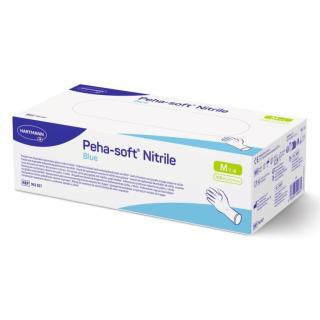 Einweghandschuhe Nitril puderfrei, blau, "Peha-soft® Nitrile blue" | 100 Stück/Box | Größe M latexfreier Schutz- und Untersuchungshandschuh, AQL 1.0, EN 455, EN 374