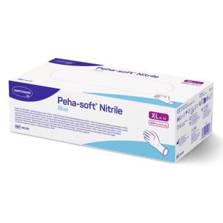 Einweghandschuhe Nitril puderfrei, blau, "Peha-soft® Nitrile blue" | 100 Stück/Box | Größe XL latexfreier Schutz- und Untersuchungshandschuh, AQL 1.0, EN 455, EN 374