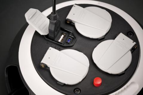 BRENNENSTUHL 1109220600 Kabeltrommel 3 m Schwarz Schutzkontakt-Stecker