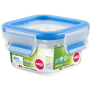 emsa Frischhaltedose CLIP & CLOSE, quadratisch, 0,25 Liter