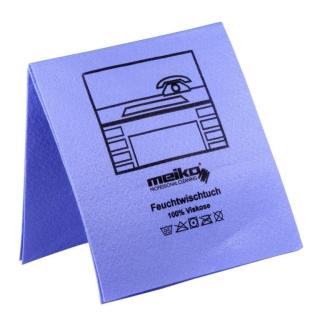 Feuchtwischtuch mit Piktogrammen 35 x 40 cm, 10 Stück/Pack | blau mit antibakterieller Ausrüstung, blau - Schreibtisch