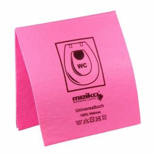 Feuchtwischtuch mit Piktogrammen 35 x 40 cm, 10 Stück/Pack | rosa mit antibakterieller Ausrüstung, rosa - WC