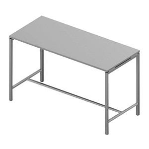 Quadrifoglio Stehtisch Creo grau rechteckig, 4-Fuß-Gestell alu, 180,0 x 80,0 x 107,0 cm