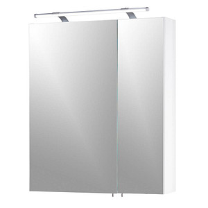 MÖBELPARTNER Spiegelschrank Dorina weiß glanz 60,0 x 15,8 x 70,7 cm