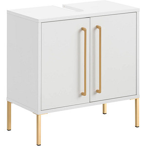 MÖBELPARTNER Waschbeckenunterschrank Sarah kreideweiß 57,1 x 30,1 x 61,2 cm