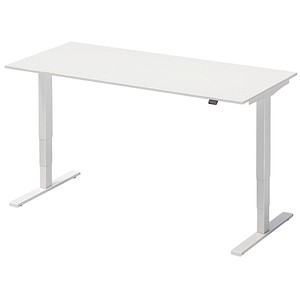 Schreibtisch Varia, weiß, B:1800xT:800 höhenverstellbar 650-1250mm