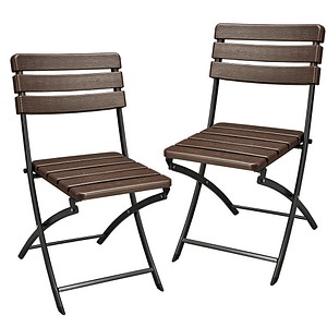 2 Garden Pleasure Gartenstühle Tabora braun