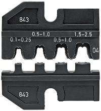 KNIPEX Crimp-Profile 0,1 - 2,5 mm² (AWG 27 - 13) Unisolierte, offene Steckverbi