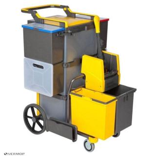 Reinigungswagen/Vermop Reinigungswagen Shopster Treppe Sprint | grau/gelb geeignet für Treppen