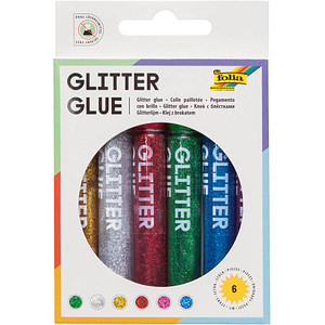 folia Glitzerkleber "Glitterglue", 9,5 ml, farbig sortiert