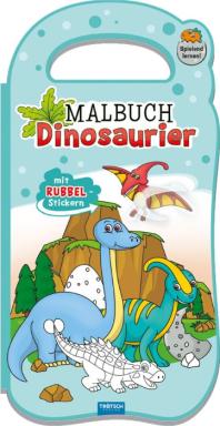 Malbuch Rubbelsticker Dino