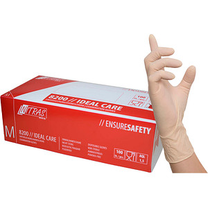 NITRAS® unisex Einmalhandschuhe IDEAL CARE weiß Größe M 100 St.
