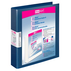 10 VELOFLEX VELODUR Präsentationsringbücher 2-Ringe blau 4,6 cm DIN A4