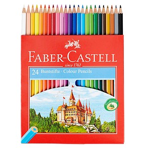24 FABER-CASTELL CASTLE Buntstifte farbsortiert