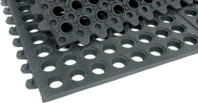 miltex Arbeitsplatzmatte Yoga Octa Oil, 900x900 mm, schwarz