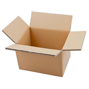 20 Nestler Wellpapp-Faltkartons 2-wellig braun 22,3 x 16,3 x 15,8 cm Außenmaß