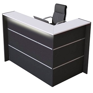 kerkmann Ecktheke BARI, (B)1.500 x (T)950 mm, anthrazit