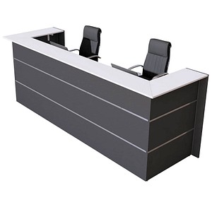 Kerkmann BARI Empfangstheke anthrazit, weiß 300,0 x 95,0 x 108,0 cm