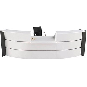 kerkmann Bogentheke BARI mit Niedrig-Modul, weiß/anthrazit