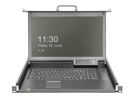 DIGITUS Modulare Konsole 17"HD  LCD,8-port HDMI KVM Deutsch