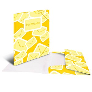 HERMA Postmappe A4 mit Gummizug - PP - Mehrfarben - Polypropylene (PP) - A - Ch