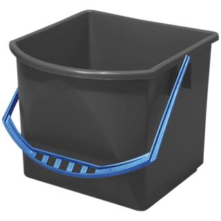Zubehör/Ersatzteil: Vermop Orbit Eimer, 17 Liter, anthrazit | Henkelfarbe blau für Reinigungswagen Vermop Cascada 2 ( ORBIT)