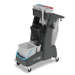 Systemwagen Numatic "MultiMatic MM4" | 70 Liter Abfalleinheit Reinigungswagen mit 70 Liter Abfalleinheit, 1 Eimer á 17 Liter, 1 Eimer á 15 Liter, Universalpresse