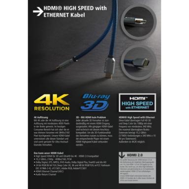 S-CONN Kabel HDMI A-Stecker auf HDMI A-Stecker 10,0 m schwarz