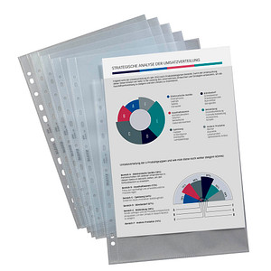 100 LEITZ Prospekthüllen re:cycle DIN A4 transparent genarbt 0,10 mm