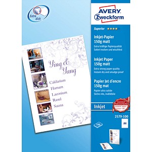 ZWECKFORM Tintenstrahl Druckerpapier Avery-Zweckform Superior Inkjet-Papier mat