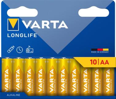 VARTA Alkaline Batterie "LONGLIFE", Mignon AA, 10er