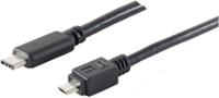 S-CONN 77145-1.8 1.8m USB C Micro-USB B Männlich Männlich Schwarz USB Kabel (77