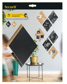 Securit Kreide- & Korktafel SILHOUETTE "Diamond