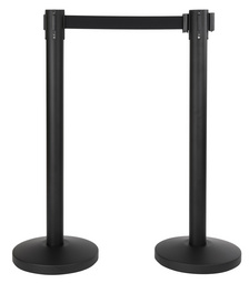 Securit Absperrsystem RETRACTABLE, schwarz, 2er Set