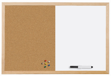 Bi-Office Kombi-Tafel, mit Holzrahmen, 400 x 300 mm