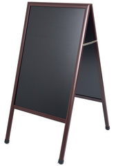 Bi-Office Kundenstopper, mit Kreideoberfläche, kirschoptik