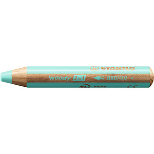 STABILO Multialentstift woody 3 in 1, rund, pastellblau