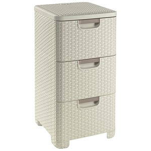 curver STYLE Aufbewahrungsboxen 3x14,0 l creme 32,8 x 37,8 x 60,0 cm