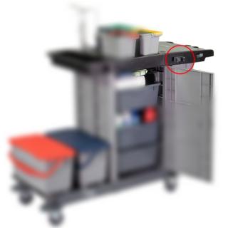 Zubehör/Ersatzteil: Gerätestielhalter | Kunststoff schwarz passend für Reinigungswagen/Systemwagen Matrix ||69309||, ||99660||