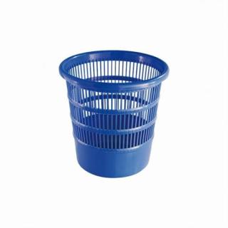 Abfallbehälter, Papierkorb  rund, durchbrochen, 18 Liter | blau - Maße: Ø 30 cm